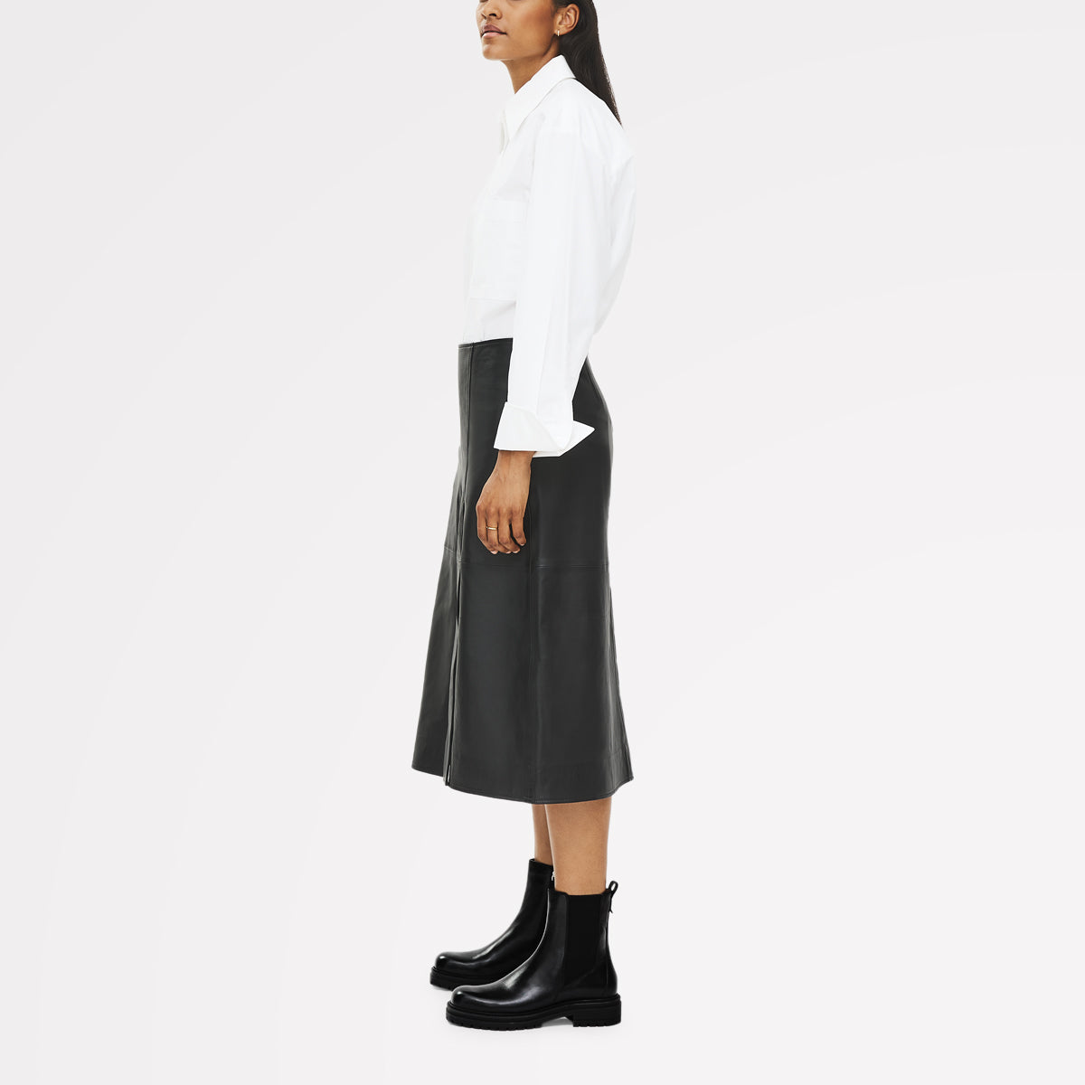 Radley London Black Chunky Square Toe Chelsea Boot