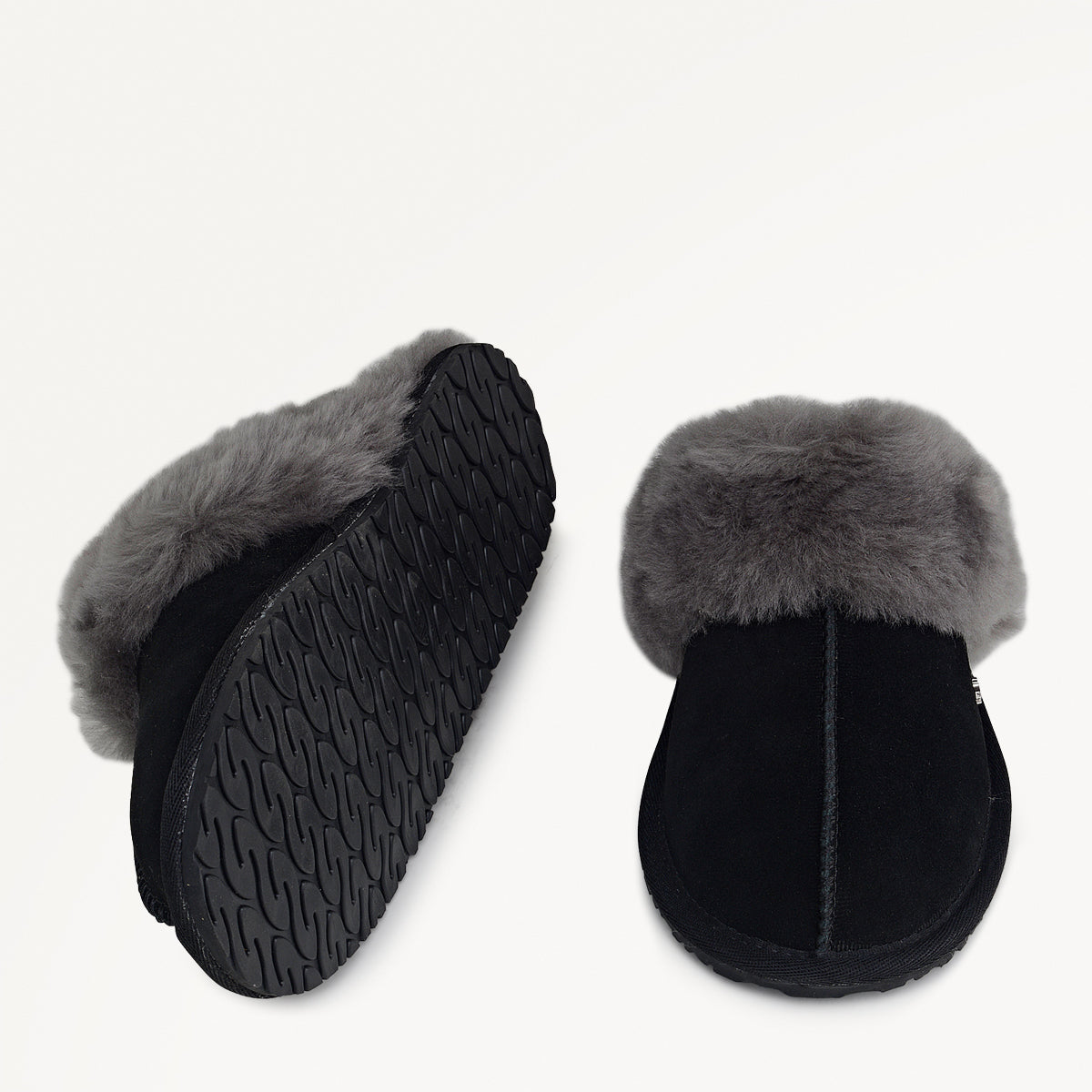 Radley London Black Seam Shearling Cuff Mule