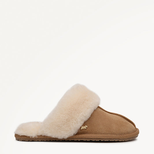 Radley London Tan Seam Shearling Cuff Mule