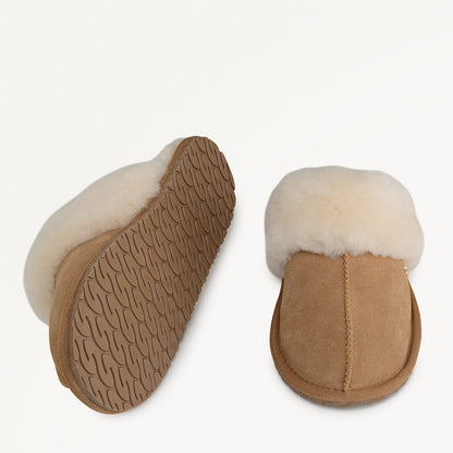 Radley London Tan Seam Shearling Cuff Mule