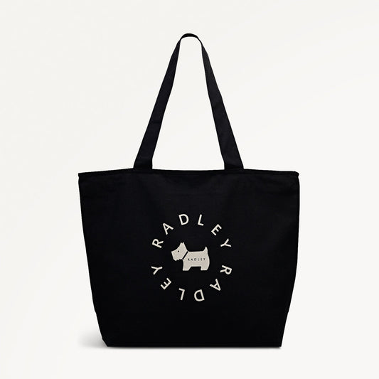 Radley London Black Large Ziptop Tote