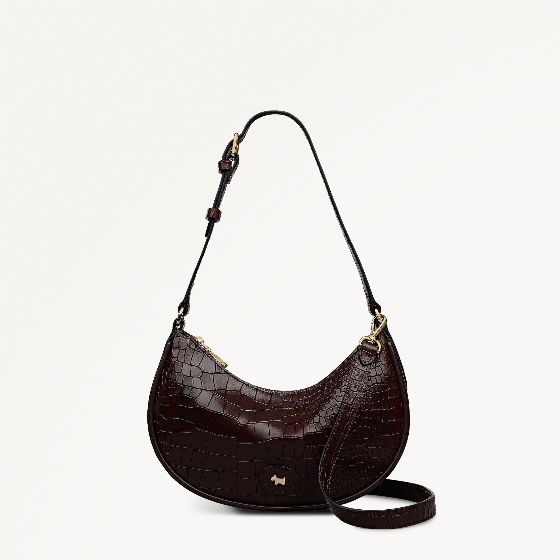 Radley London Dark Brown Small Ziptop Shoulder Bag