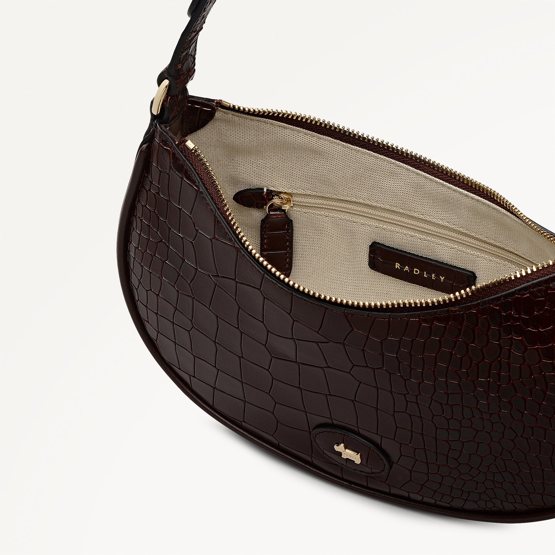 Radley London Dark Brown Small Ziptop Shoulder Bag