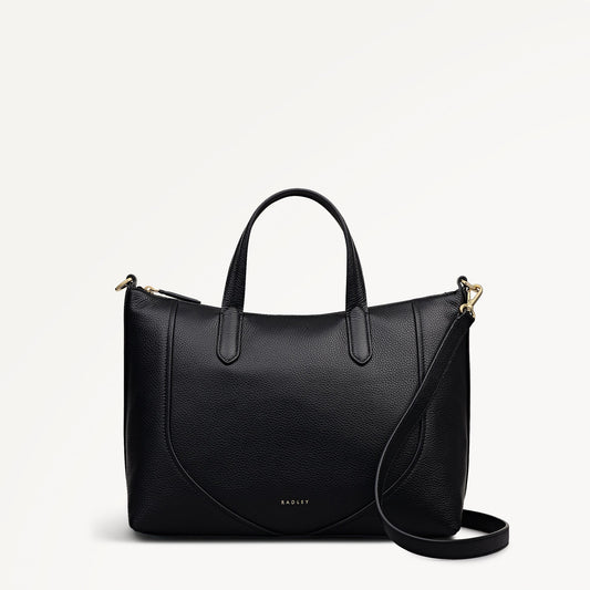 Radley London Black Medium Ziptop Grab Bag