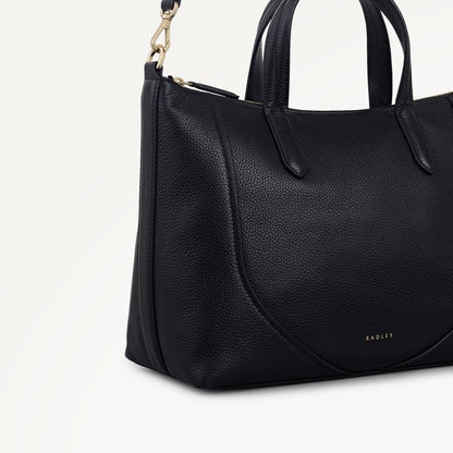 Radley London Black Medium Ziptop Grab Bag