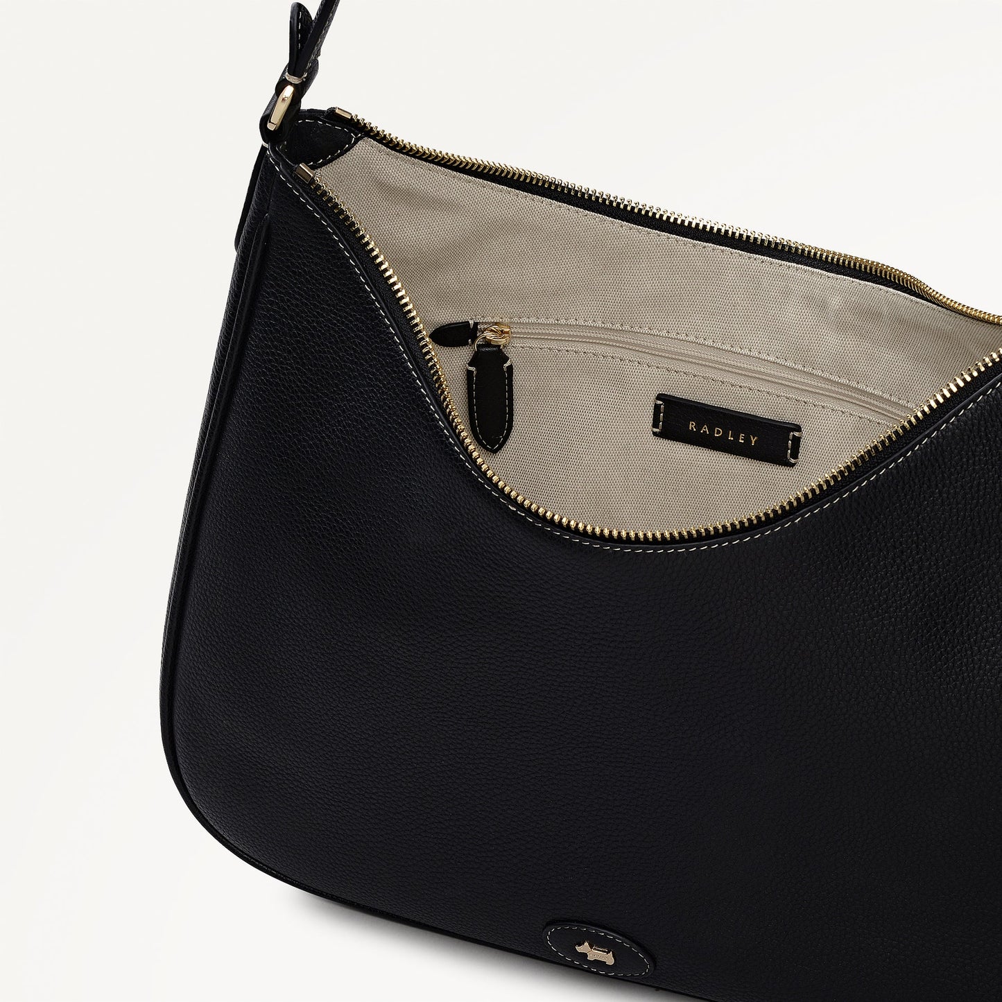 Radley London Black Large Ziptop Shoulder Bag