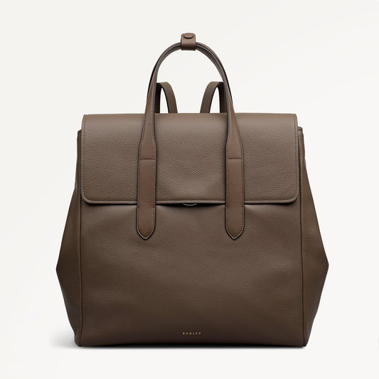 Radley London Coffee Medium Flapover Backpack