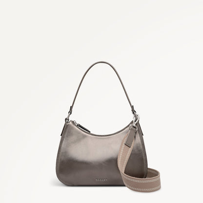 Radley London Gun Metal Medium Ziptop Shoulder Bag