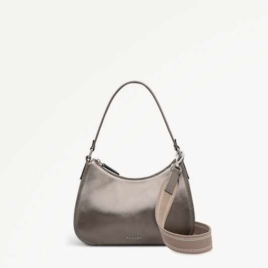 Radley London Gun Metal Medium Ziptop Shoulder Bag