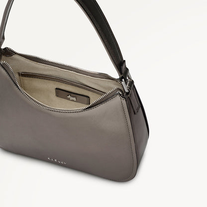 Radley London Gun Metal Medium Ziptop Shoulder Bag