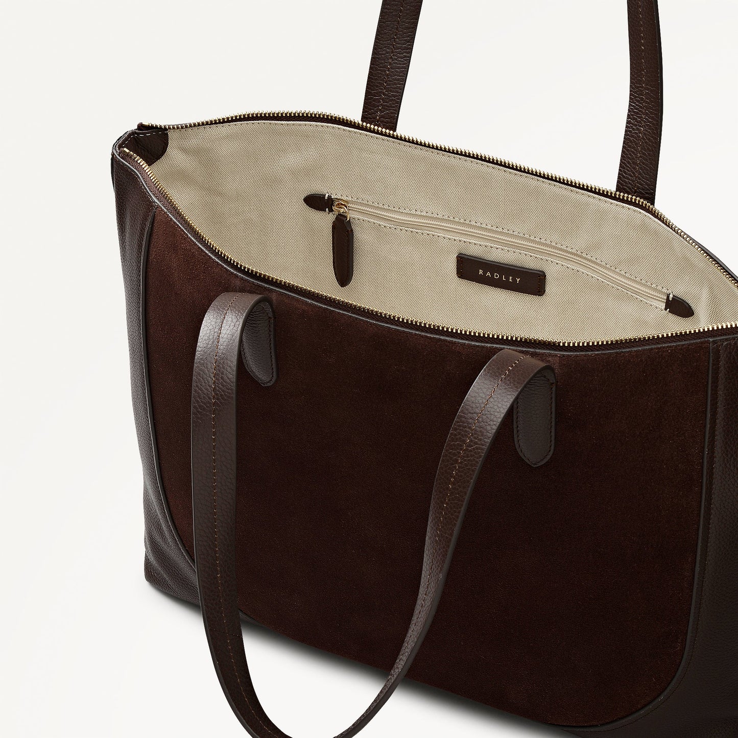 Radley London Dark Oak Large Ziptop Tote Bag