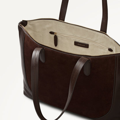 Radley London Dark Oak Large Ziptop Tote Bag