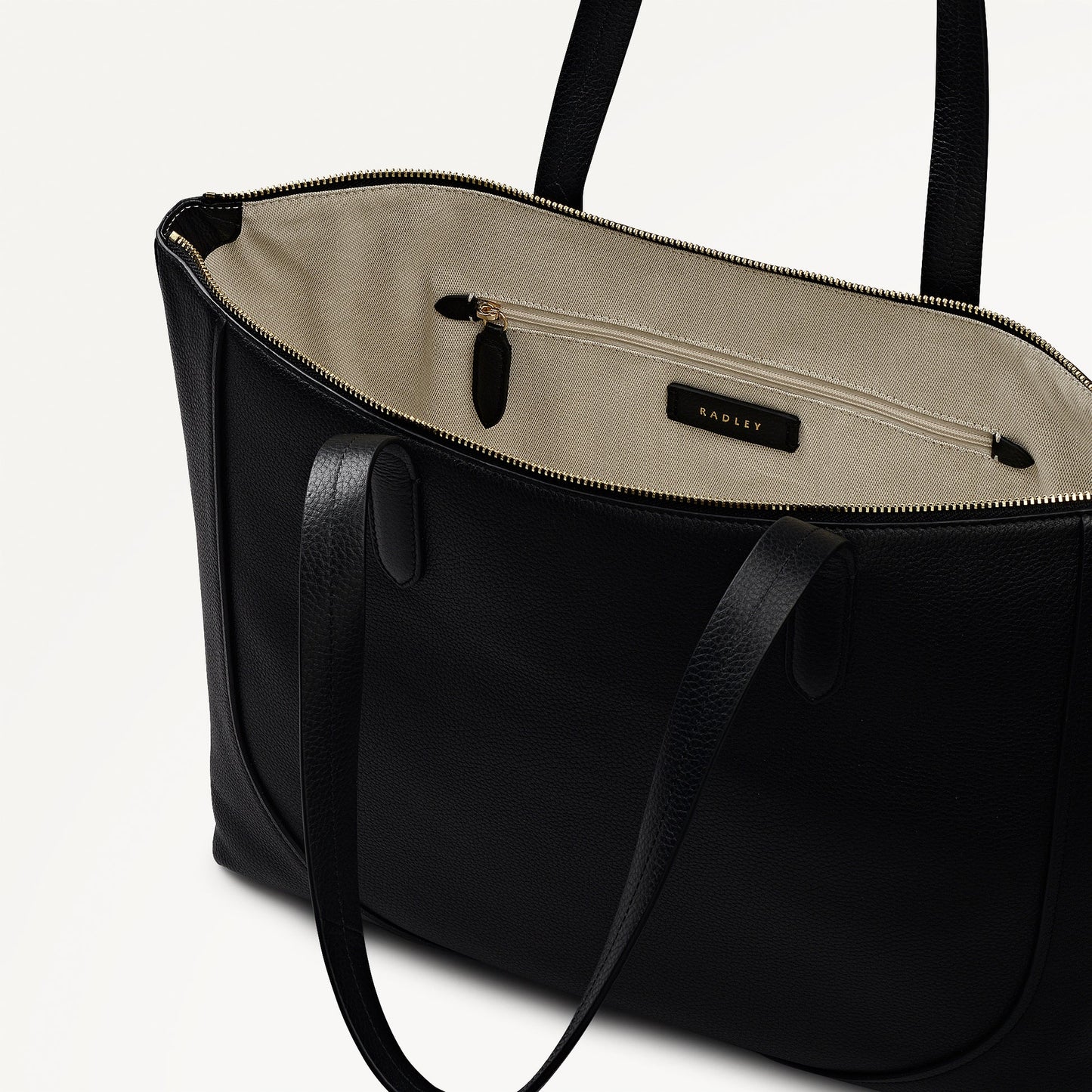 Radley London Black Large Ziptop Tote Bag
