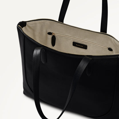 Radley London Black Large Ziptop Tote Bag