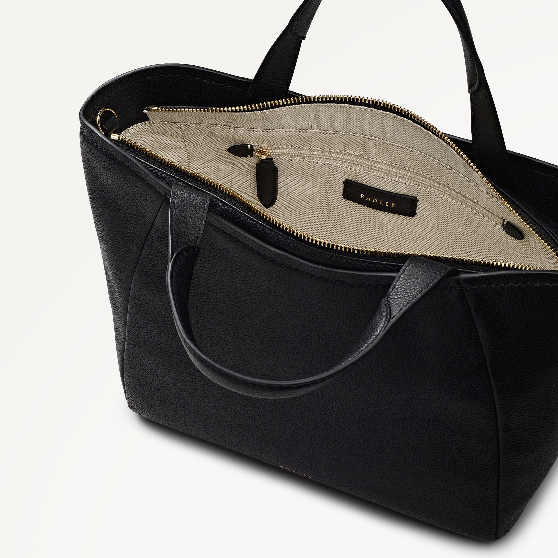 Radley London Black Medium Ziptop Grab Bag