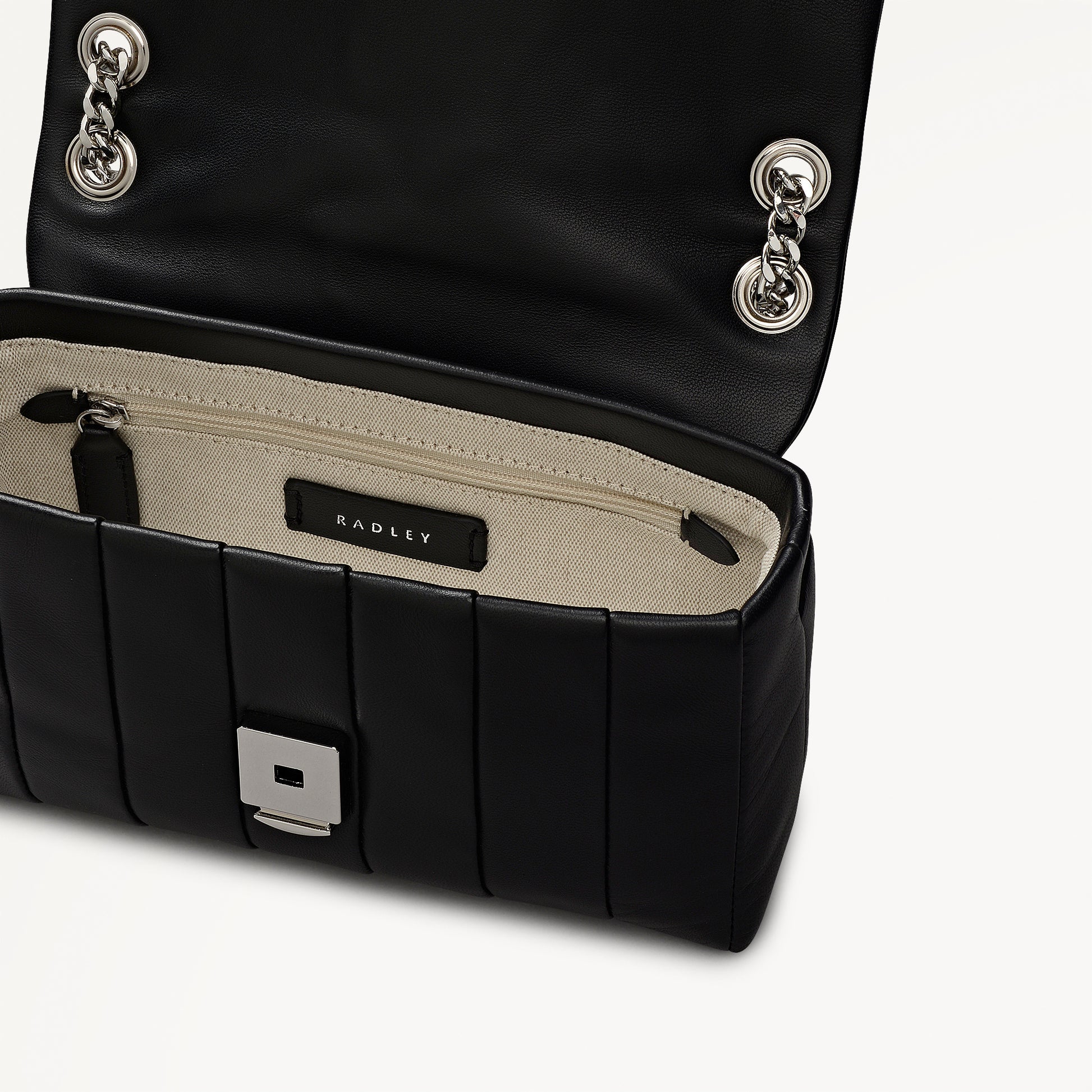 Radley London Black Mini Flapover Cross Body Bag