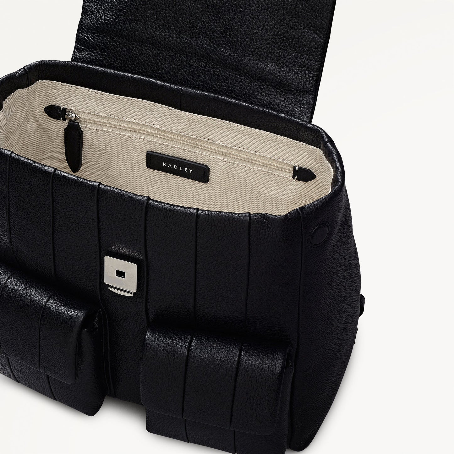 Radley London Black Medium Flapover Backpack