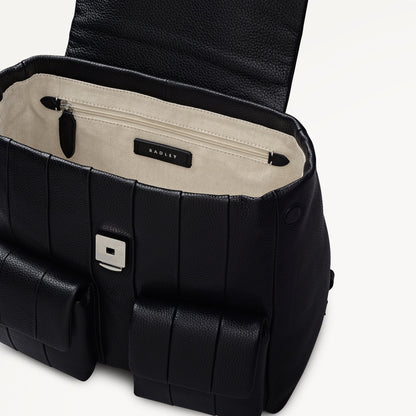 Radley London Black Medium Flapover Backpack