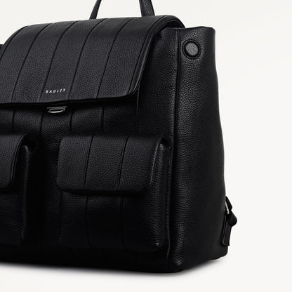 Radley London Black Medium Flapover Backpack