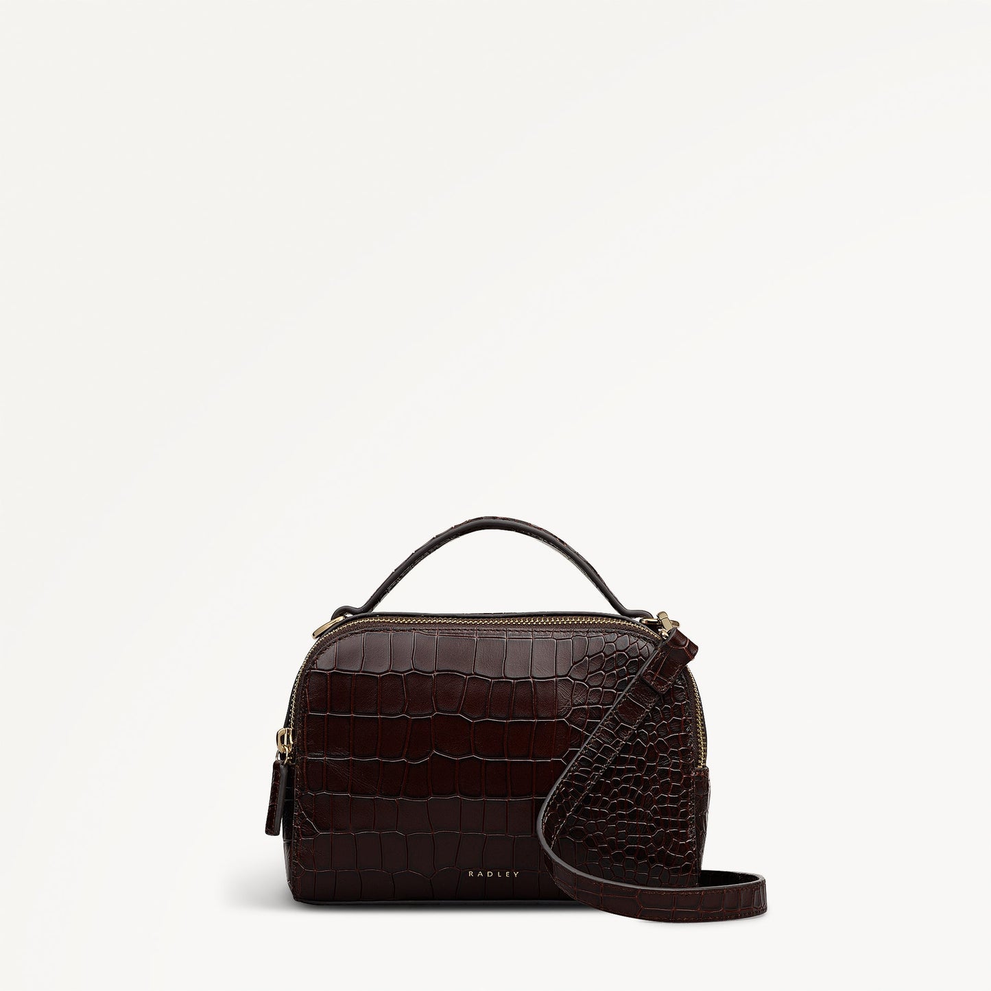 Radley London Dark Brown Small Ziptop Cross Body Bag