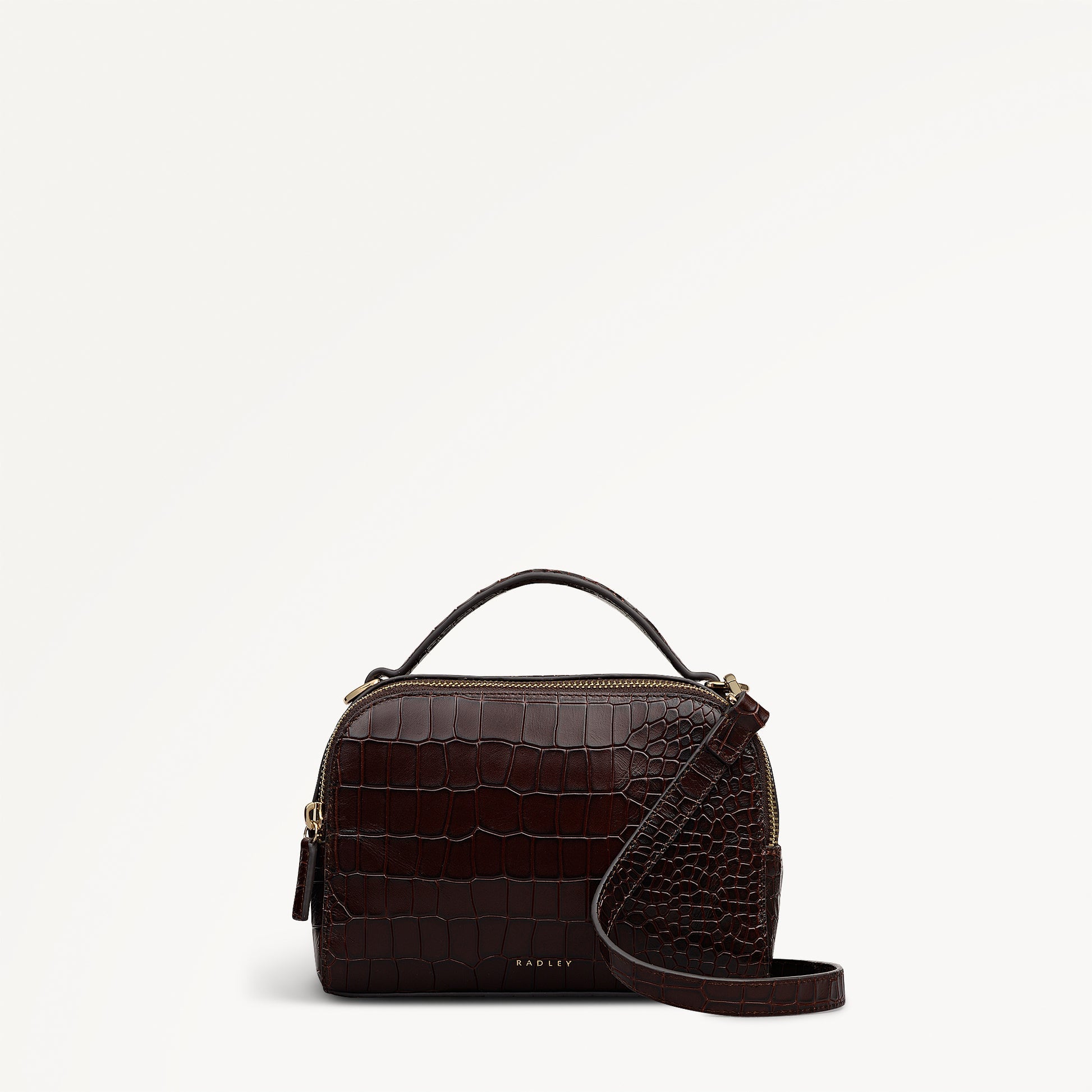 Radley London Dark Brown Small Ziptop Cross Body Bag