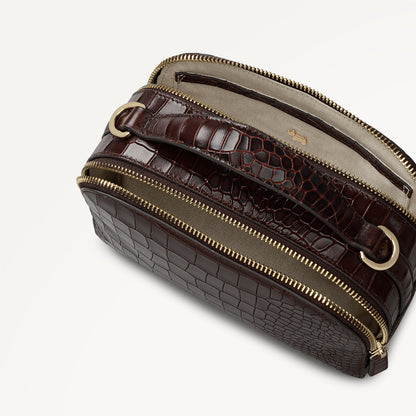 Radley London Dark Brown Small Ziptop Cross Body Bag