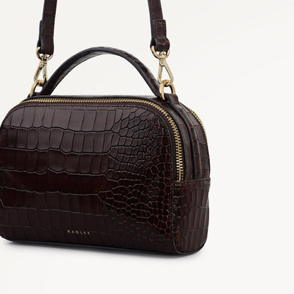 Radley London Dark Brown Small Ziptop Cross Body Bag