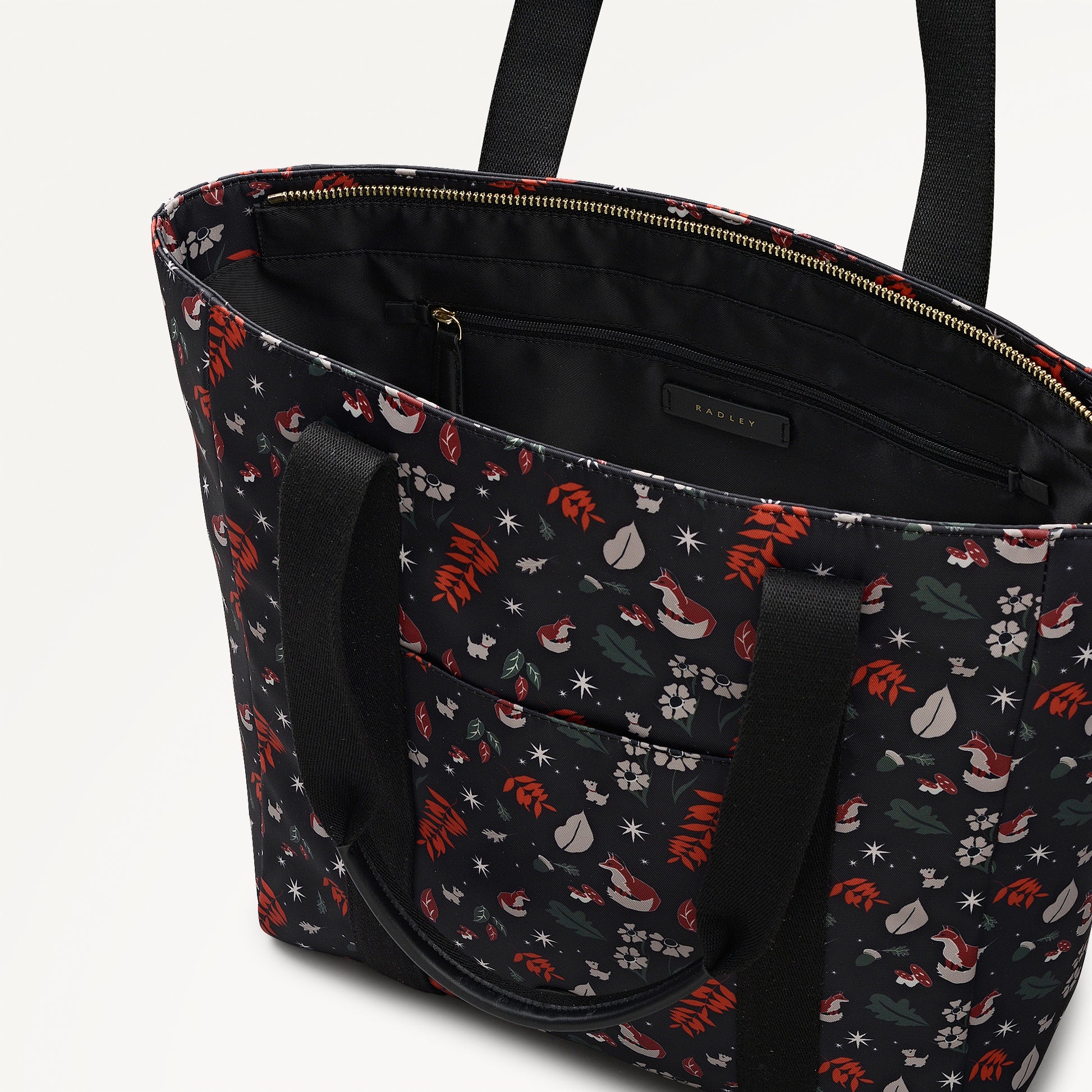 Radley London Black Medium Ziptop Tote Bag