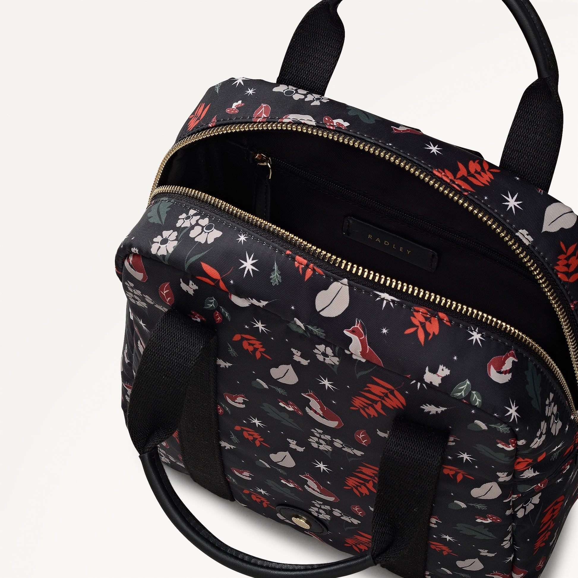 Radley London Black Small Ziptop Backpack