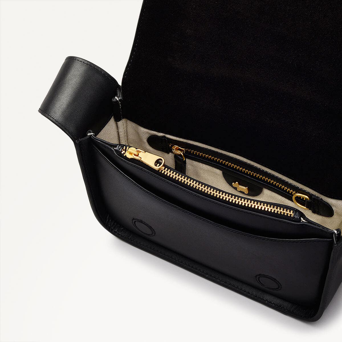 Radley London Black Small Flapover Cross Body Bag