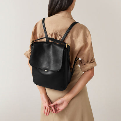 Radley London Black Medium Flapover Backpack