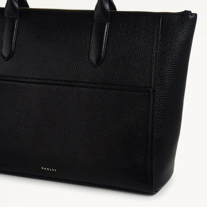 Radley London Black Medium Ziptop Tote Bag