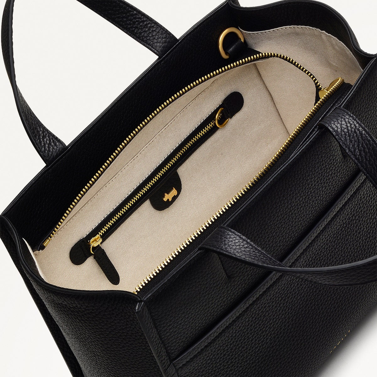 Radley London Black Medium Ziptop Grab Bag