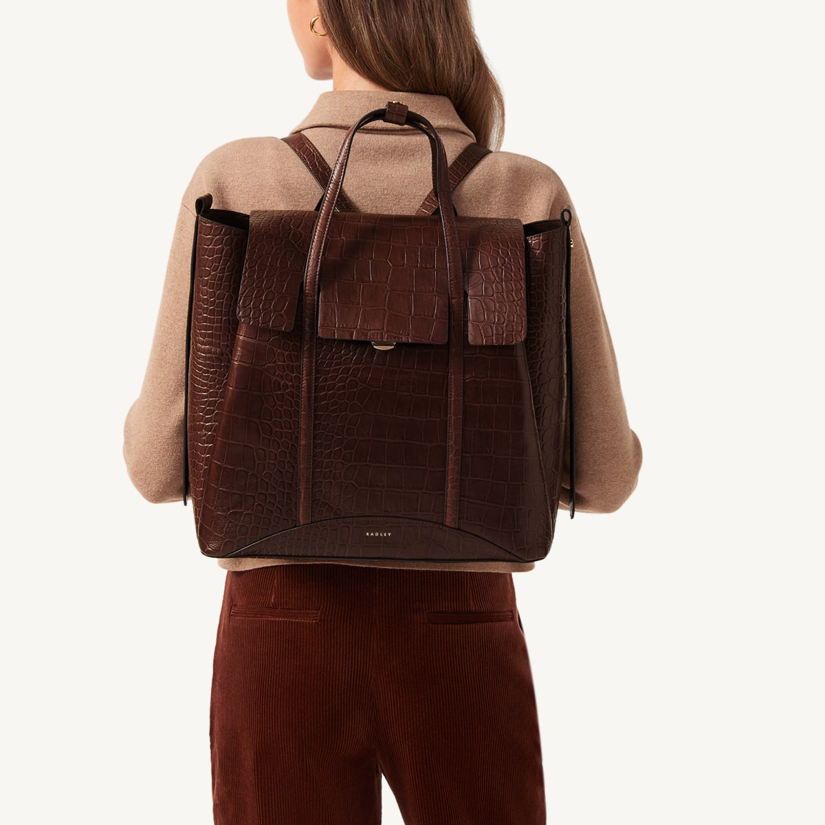 Radley London Walnut Medium Flapover Backpack