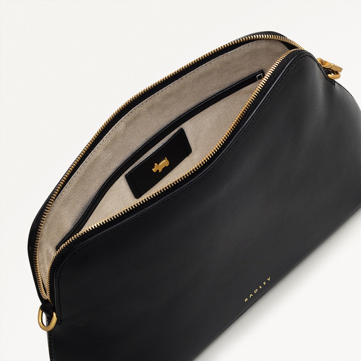 Radley London Black Medium Ziptop Crossbdody Bag
