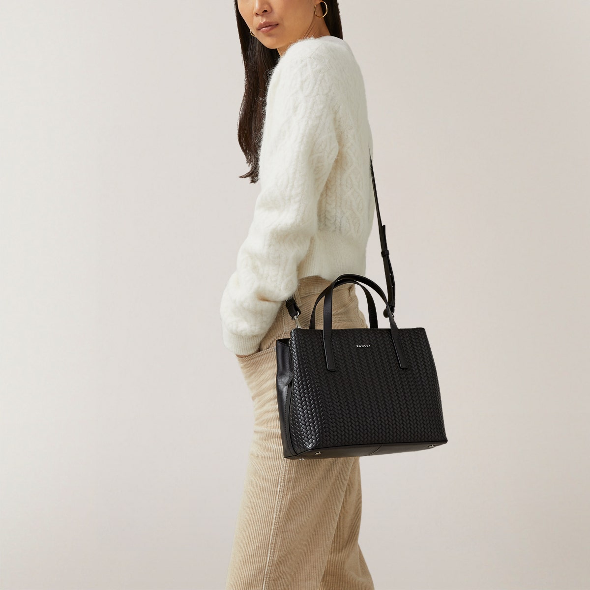 Radley London Black Medium Ziptop Grab Bag
