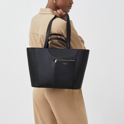 Radley London Black Large Ziptop Tote Bag