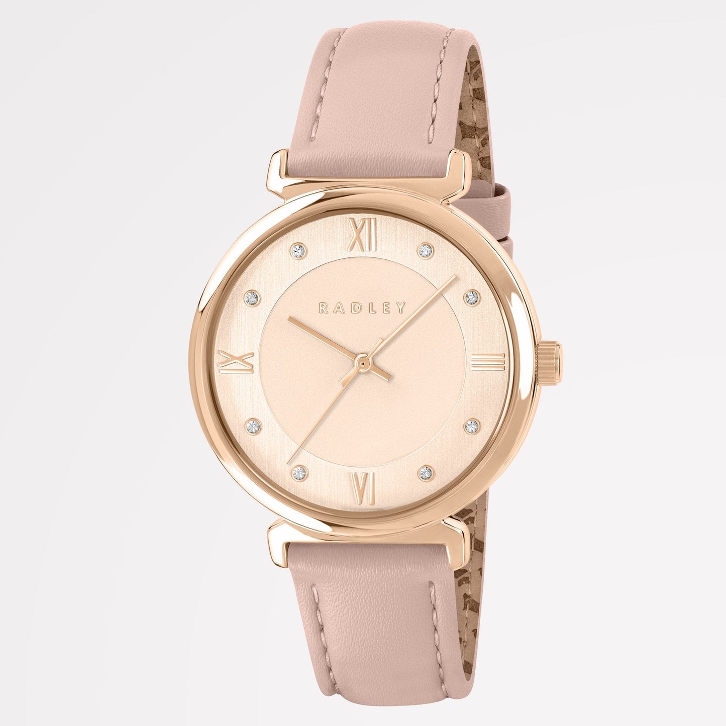 Radley London Roman Crescent Leather Strap Watch Pink - RY21856