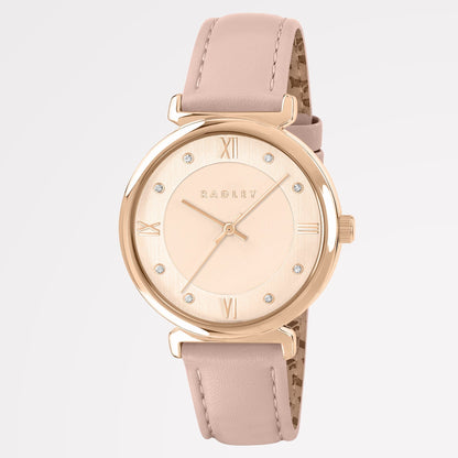 Radley London Roman Crescent Leather Strap Watch Pink - RY21856