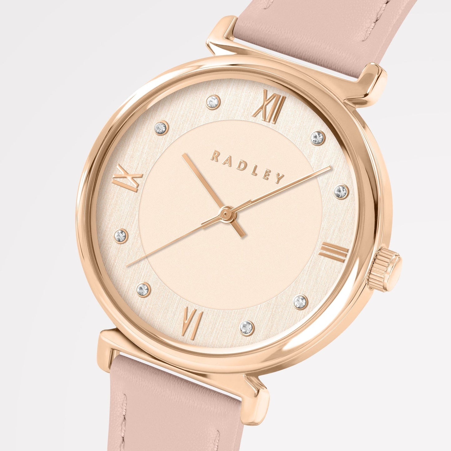 Radley London Roman Crescent Leather Strap Watch Pink - RY21856