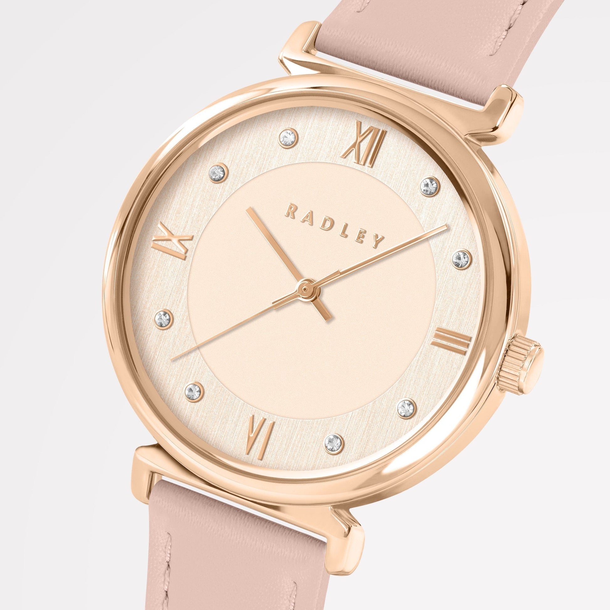 Radley London Roman Crescent Leather Strap Watch Pink - RY21856