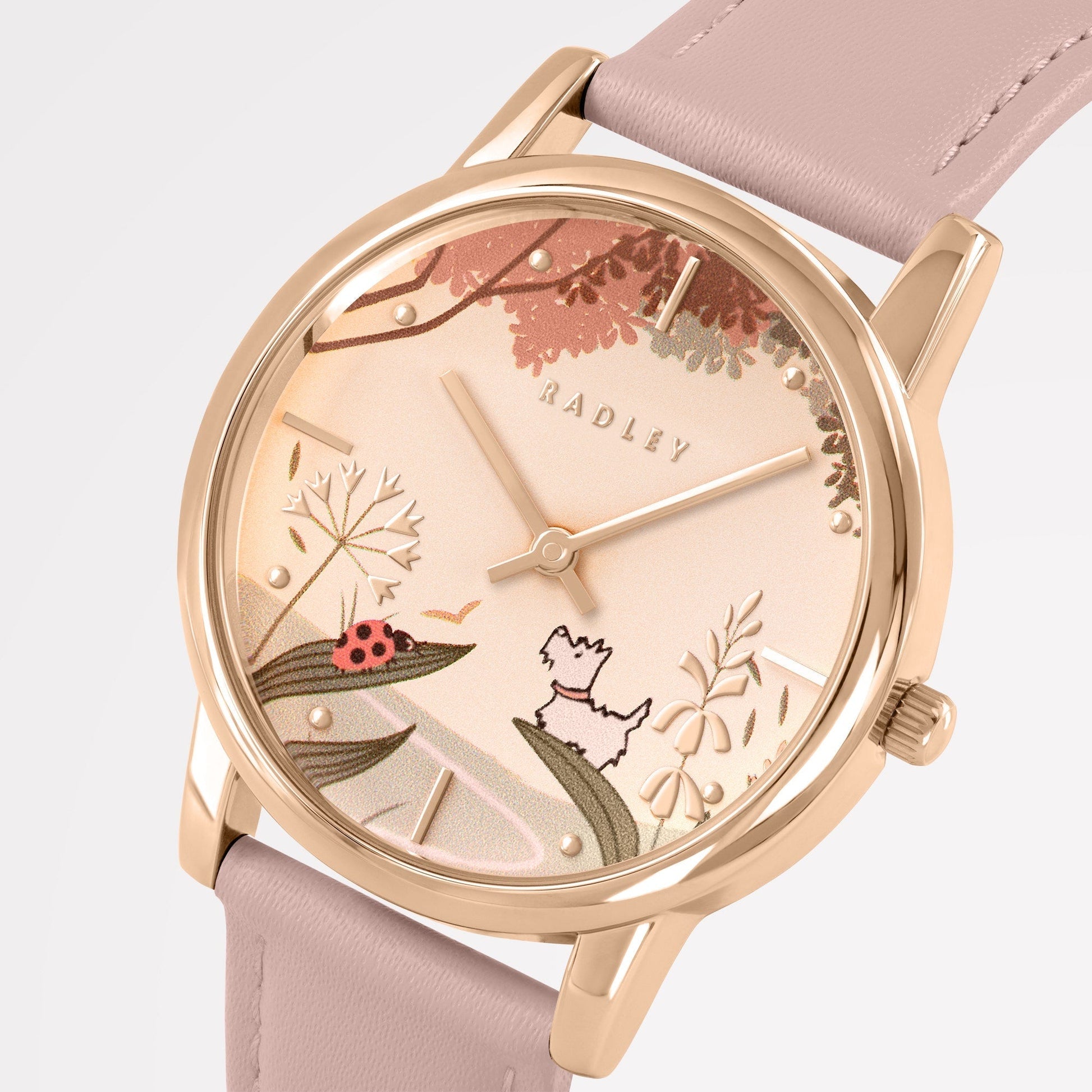 Radley London Ladybird Road Leather Strap Watch Prairie Pink - RY21846