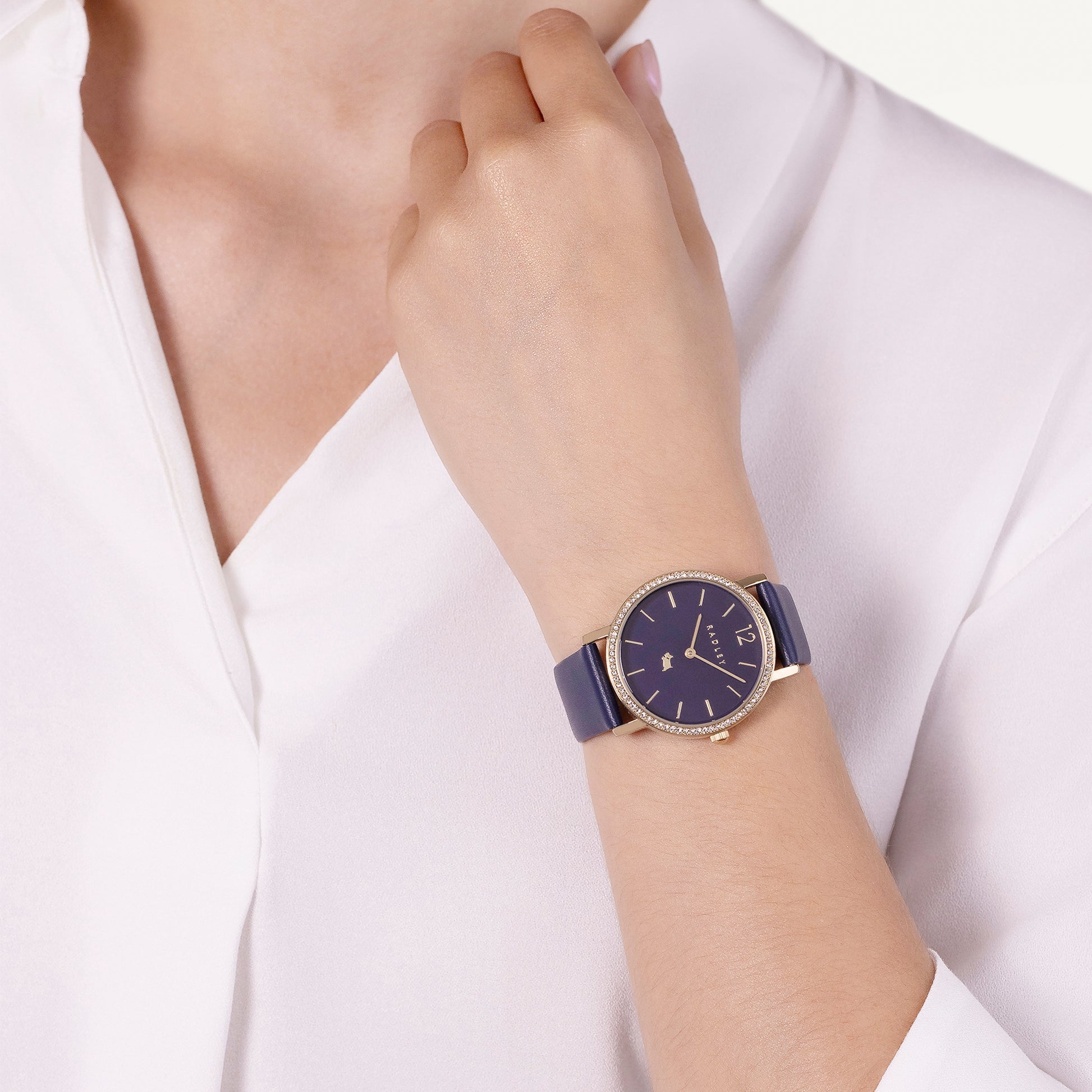 Radley London Mill Bay 35mm With Leather Strap Watch Ink - RY21936A