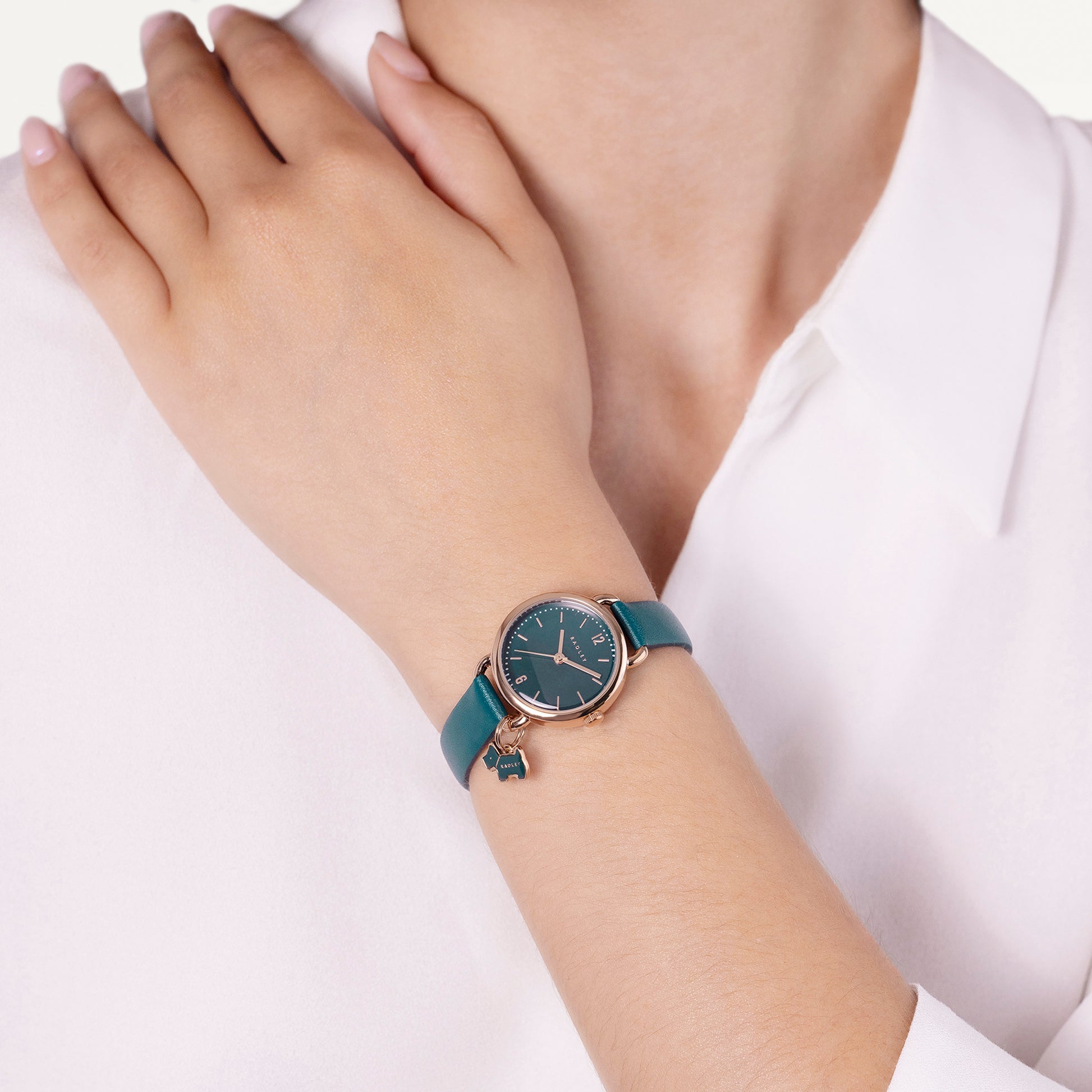 Radley London Bishops Lane Mini Charm With Leather Strap Teal - RY21932A