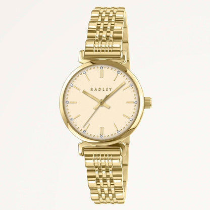 Radley London Roman Crescent T-Bar Bracelet Watch Gold - RY4672