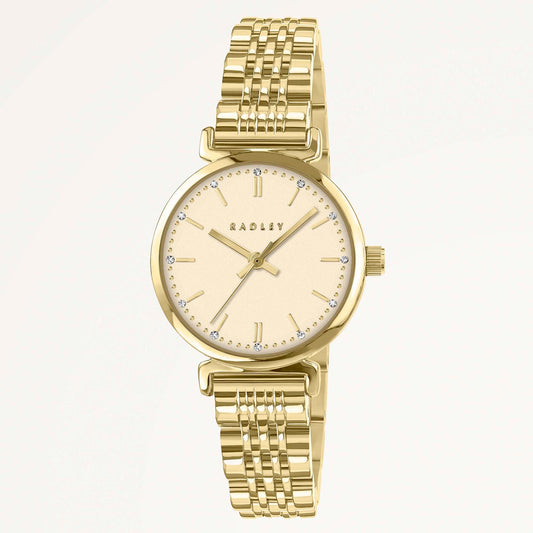 Radley London Roman Crescent T-Bar Bracelet Watch Gold - RY4672