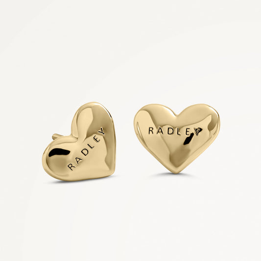 Radley London Gold Hammer Heart Earrings