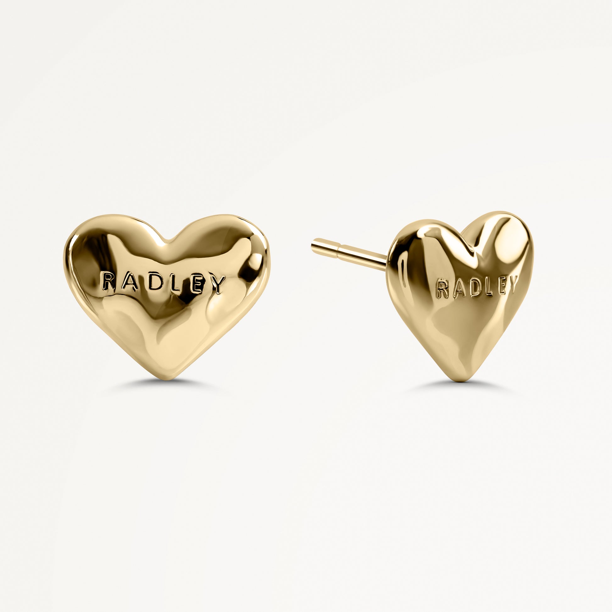 Radley London Gold Hammer Heart Earrings