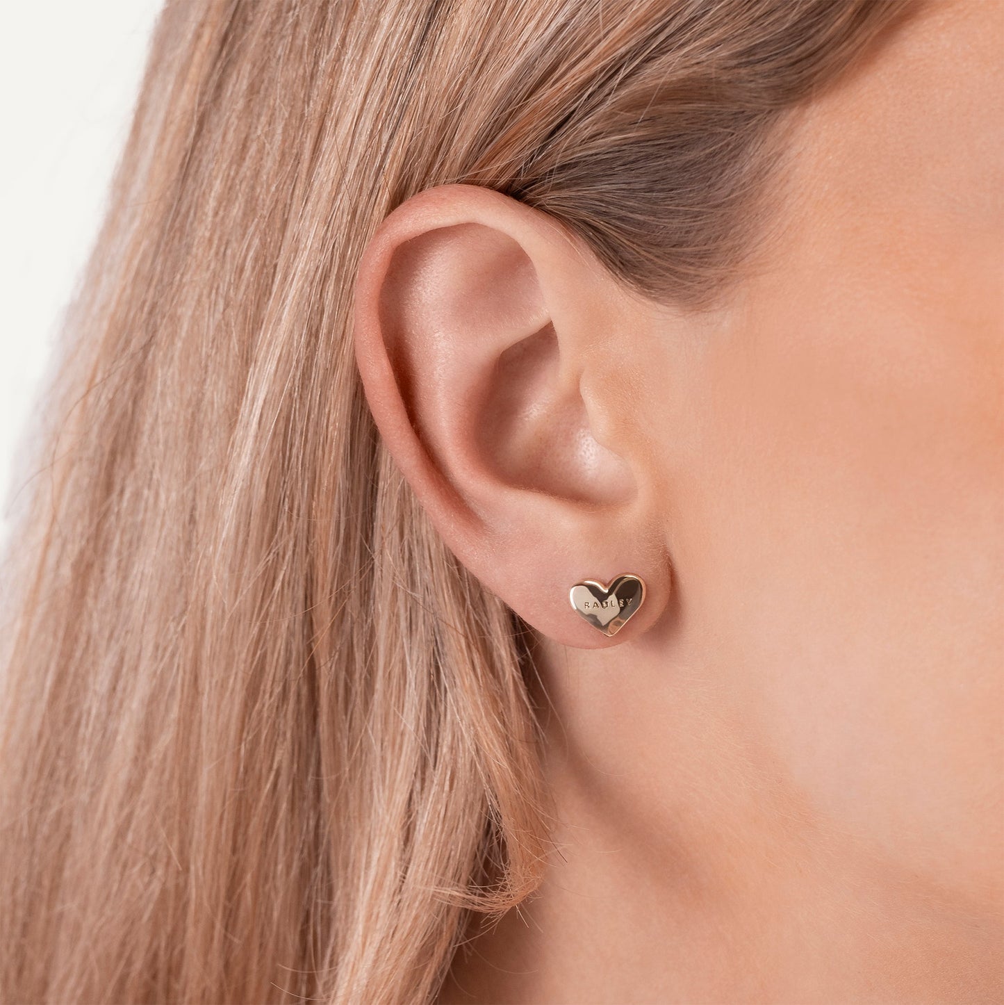 Radley London Gold Hammer Heart Earrings