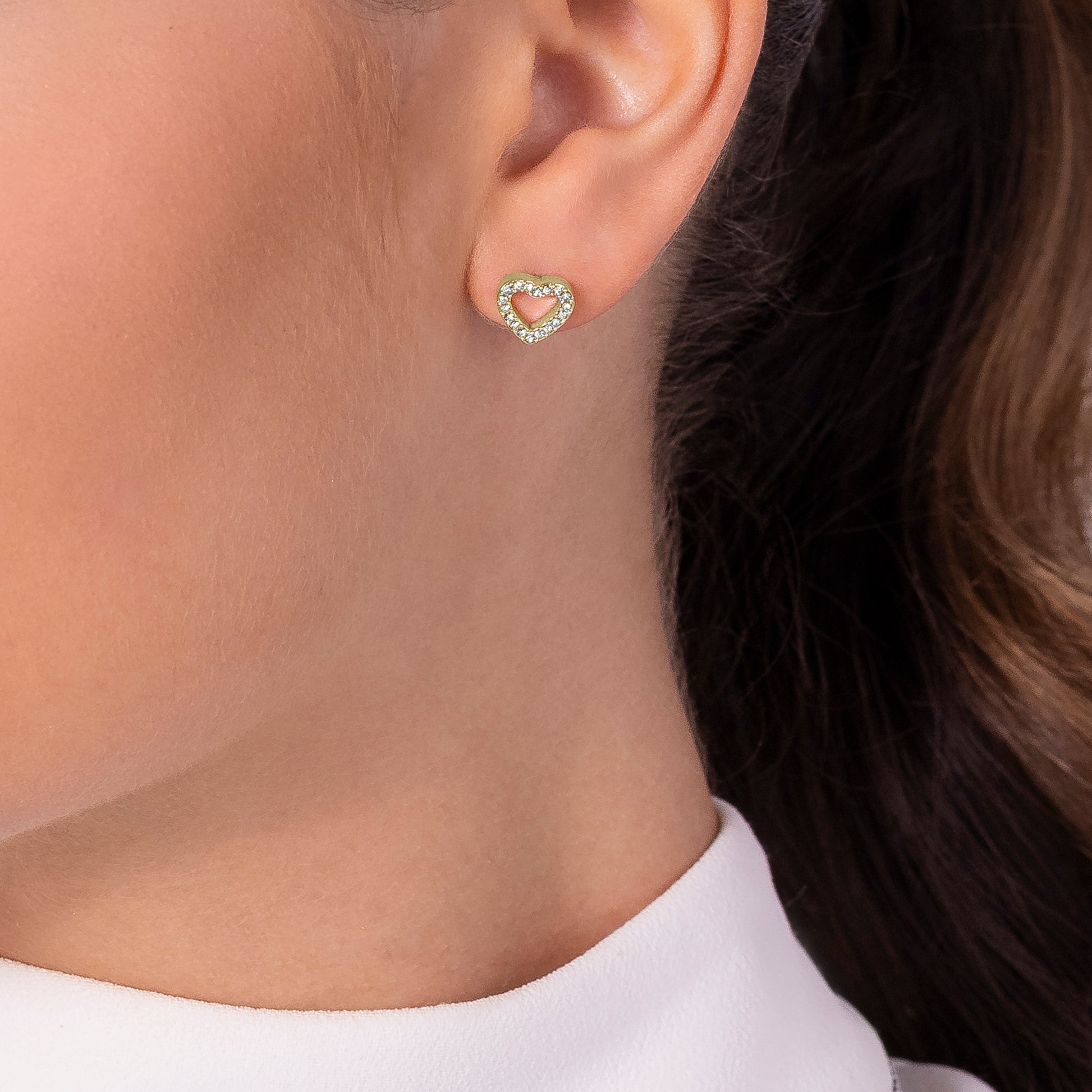 Radley London Gold Stoneset Heart Twinpack Earrings